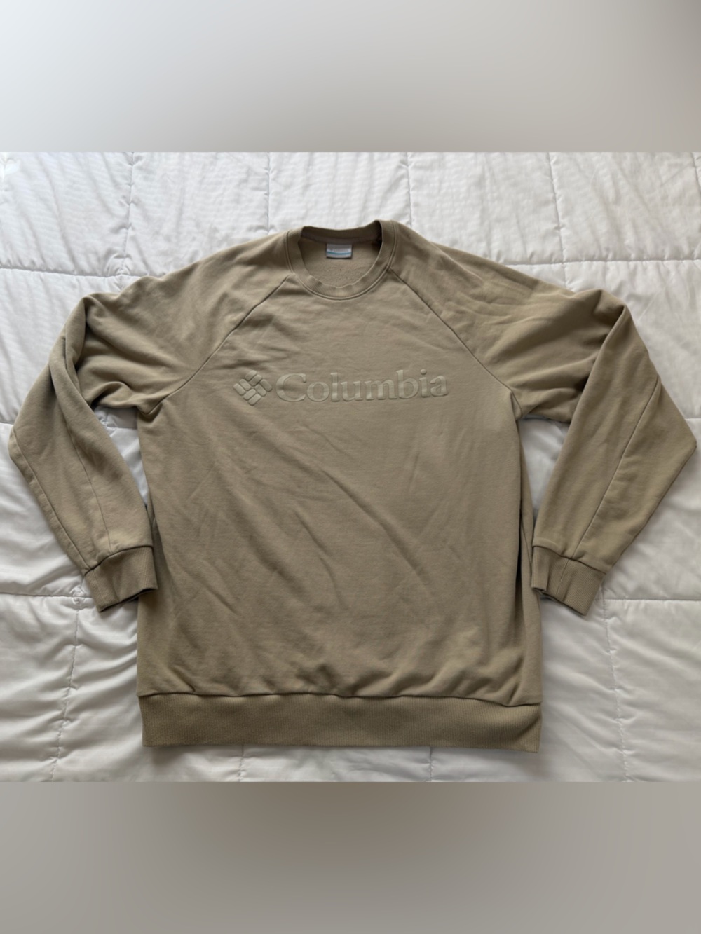 Columbia Men's Crewneck Sweatshirt in Light Khaki